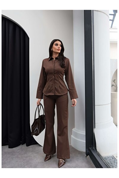 ESRAHELVACI Waist-Tied Shirt and Pants Set