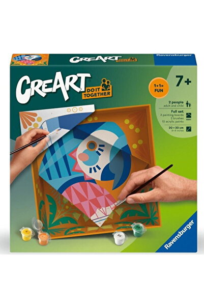 RAVENSBURGER Creative Toy Painting Set CreArt Ravensburger, Parrot, 40x50cm, ...