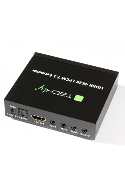 Techly Extractor audio HDMI 4K SPDIF Toslink, 4x Jack 3.5mm, LPCM 5.1CH / 7.1CH