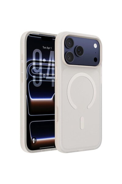 Belkin Carcasă magnetică SheerForce Grip pentru iPhone 17 Pro Max, bej
