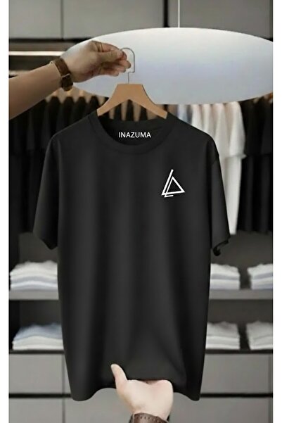 İnazuma Outdoors Unisex Oversize Printed Cotton Crew Neck Short Sleeve Black ...