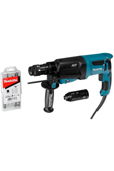 Makita Mașină de găurit combinată HR 2631 FT 13 în cutie de aluminiu