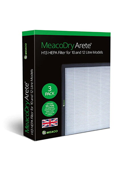 Meaco HEPA H13 филтри за влагоабсорбатори Arete 10L/12L, комплект от 3 броя, ...