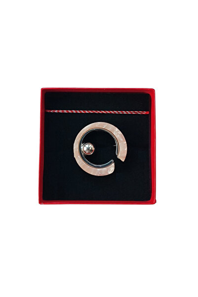 Abundo Elegant martisor brooch, Abstract Pink Circle