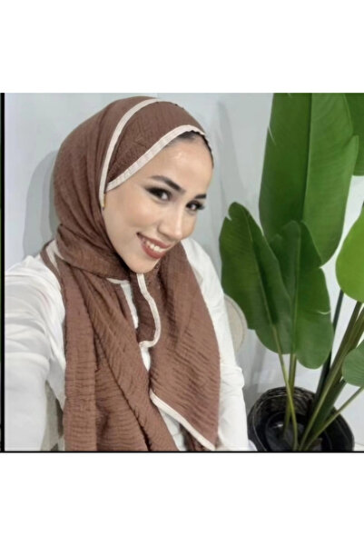 AMİNENESİL Muslin Shawl Brown Mink Color