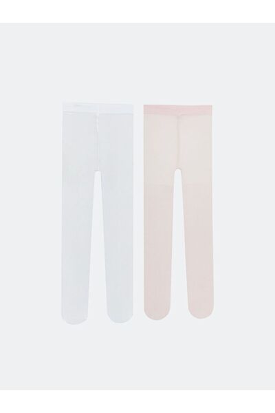 LC Waikiki Basic Girl's Thin Pantyhose 2-Piece