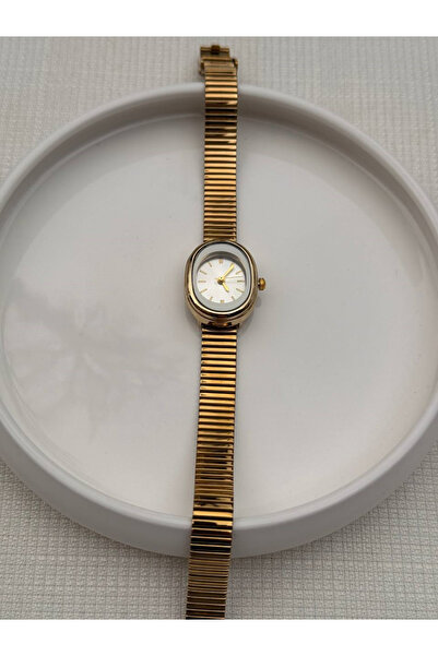 Betüştakıevi Gold Women's Wristwatch – Minimal White Dial