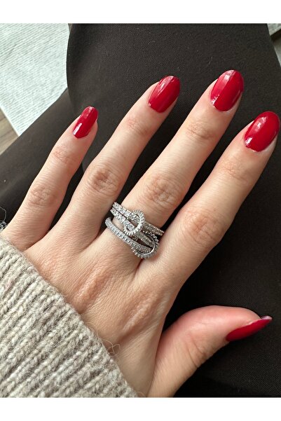 ringbox Triple Silver Color Ring