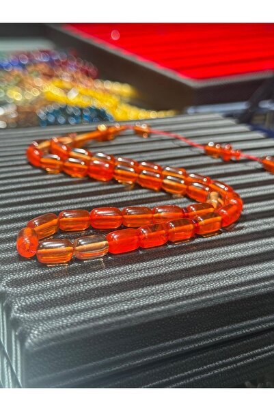 Septemmart Serdar Akdeniz Signature Hareli Pomegranate Color Crimped Amber Pr...