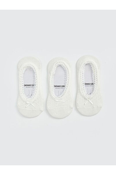 LC Waikiki Ribbon Detailed Ballerina Socks 3-Pack