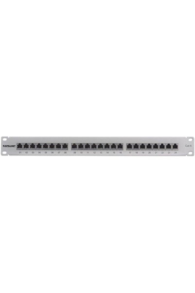 Intellinet Panou de patch-uri FTP Cat6 1HE cu 24 de porturi, gri