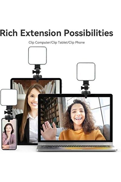 PLOKAMA LED Clip-On Video Light – Adjustable Brightness, Rechargeable, Univer...