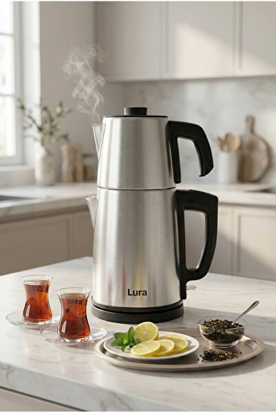 Lura Tea Maker and Kettle Steel 1736