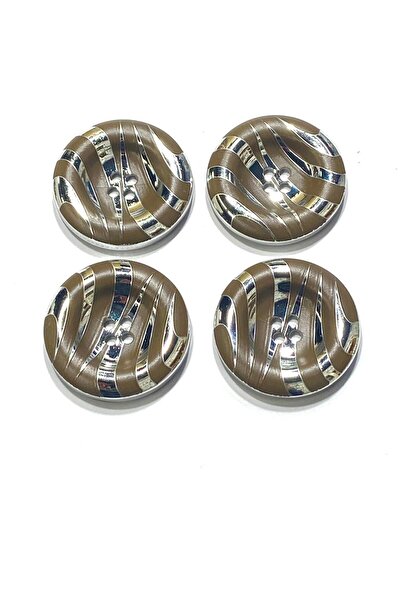 karantuhafiye Coat & Cardigan Button – Silver Metallized – 3.8 cm – Set of 4 ...