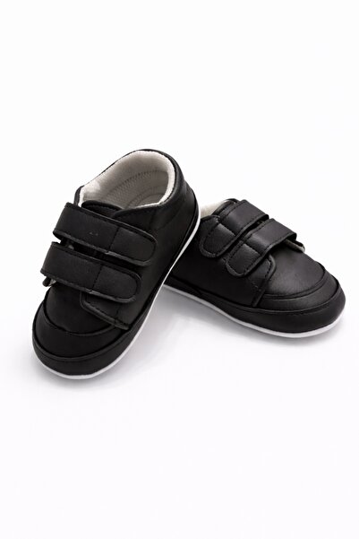 Pure Boutique Черни бебешки обувки с таралежчета, мека подметка, елегантни пъ...