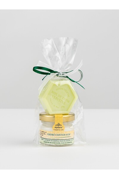 Apidava Set Crema Contur ochi 30ml si Mini Sapun vegetal cu miere