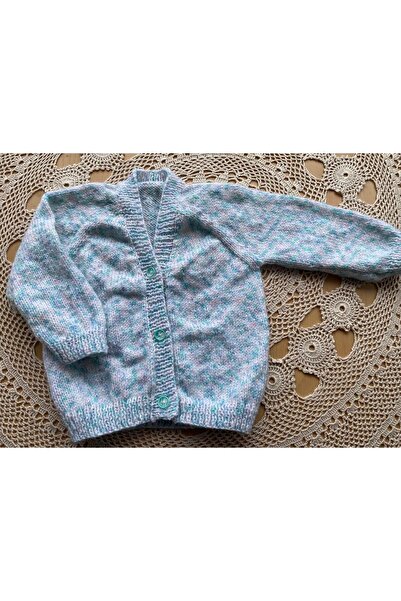 handmade by sevgi EL ÖRGÜSÜ V YAKA BEBEK HIRKASI