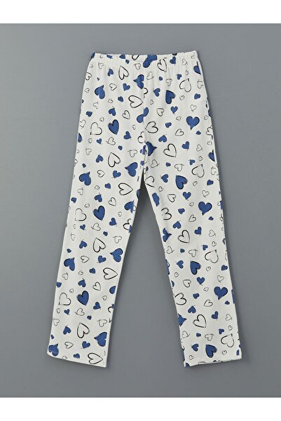 LC Waikiki Women's Pajama Bottoms with Elastic Waist and Heart Print