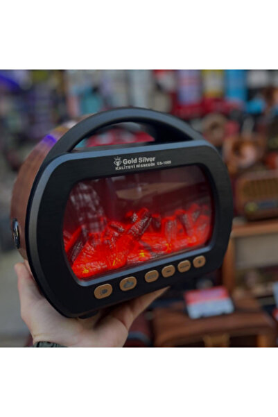 GoldSilver Gold Silver Şömineli Nostaljik Radyo GS-1000