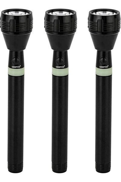 Geepas GFL4622 3SC Flashlight, Rechargeable, 3-in-1 Torch
