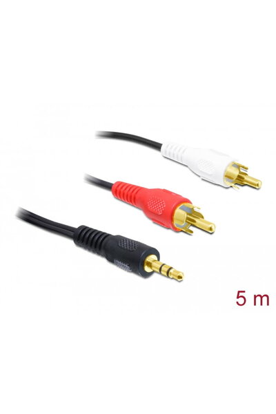 DELOCK Audio stereo de 3,5 mm -> 2 x cablu Cinch St/St de 5,00 m