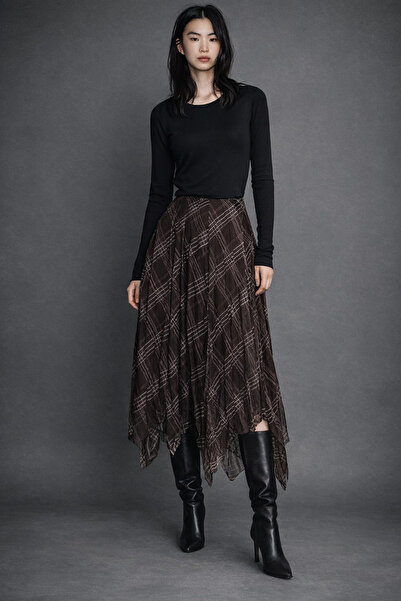 HAKKE Спідниця вільного крою з візерунком у складку