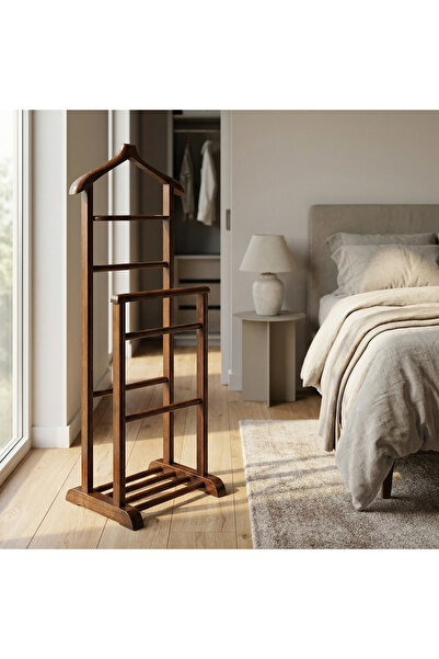 HESTİA Gundays Home İkili Dilsiz Uşak Koyu Kahverengi Masif Gürgen El Yapımı ...