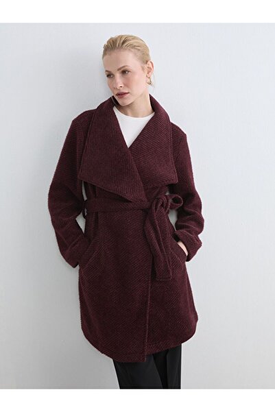 LC Waikiki Double Breasted Collar Women's Stamp Coat