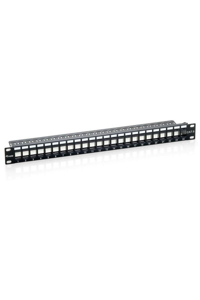 EQUIP Patchpanel Cat6 neprotejat 24x Keystone Negru