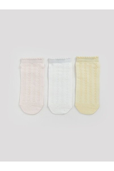 LC Waikiki Basic Baby Girl Booties Socks 3-Pack
