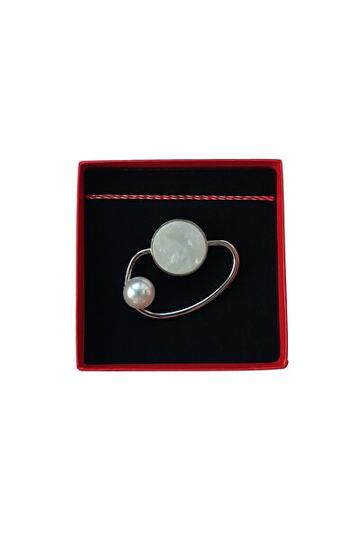 Abundo Elegant martisor brooch, Abstract Pearl