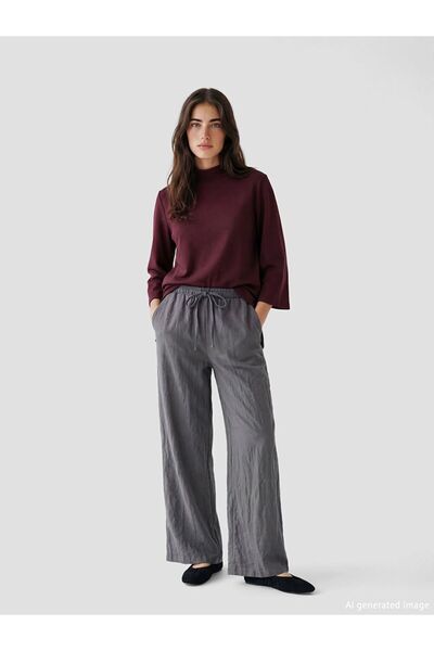 LC Waikiki Modal Blended Women's Trousers with Elastic Waist