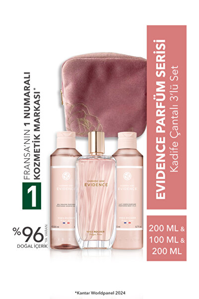 Yves Rocher Evidence Kadife Çantalı Parfüm Seti