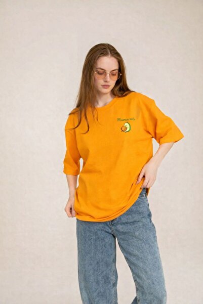 Le Touche Women's Oversize Wide Fit Crew Neck Printed Short Sleeve T-Shirt