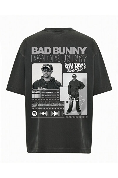 Touz Moda Bad Bunny Printed Washable Oversize T-Shirt