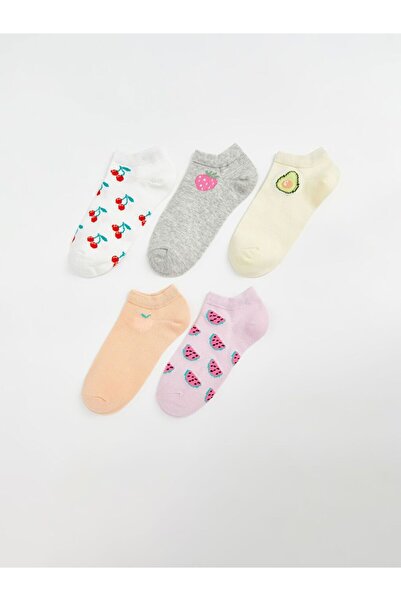 LC Waikiki Patterned Girl's Booties Socks Pack of 5