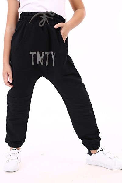 Toontoy بنطلون رياضي للأولاد مطبوع بخصر مطاطي وجيوب - 2 خيط