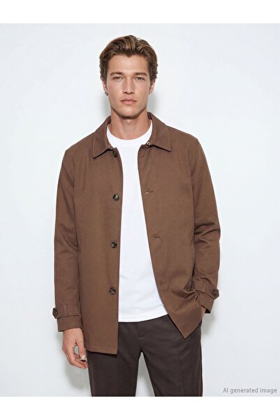 LC Waikiki Standard Fit Shirt Collar Men's Trench Coat