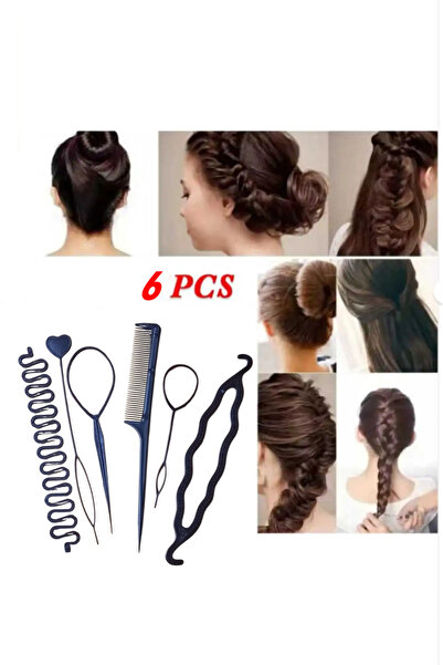 Kezban Tekstil Σετ χτενών για styling μαλλιών 6 τεμαχίων