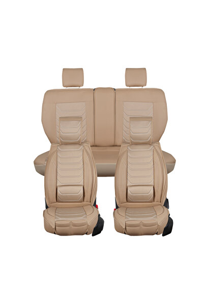 SMTSHOP غطاء مقعد سيارة سكودا كودياك متوافق مع الجلد شبه الكامل، طقم أمامي/خل...