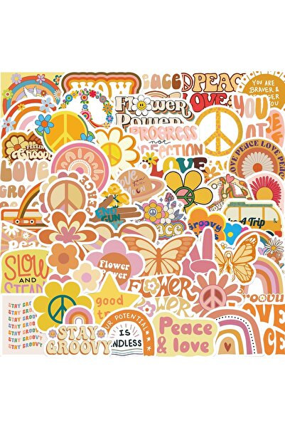Choice3 Ginger-50PCS 60/50PCS Cartoon Colorful INS Style Waterproof Graffiti ...