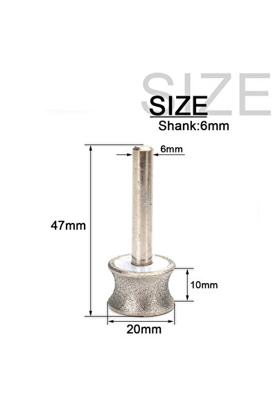 Choice14 قرص تجليخ ماسي صغير مقعر 150 مم 10 مم 2-12 مم، قرص تجليخ ذو حافة مست...