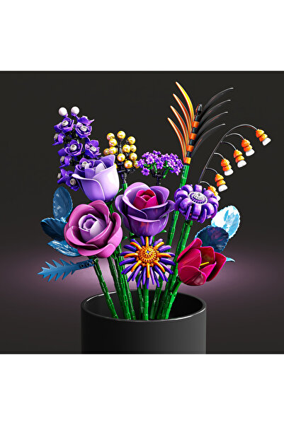 choice2 1 12 Styles Pretty Flower Building Blks Rose Valentine's Lavender Lil...