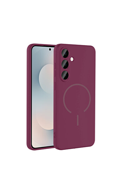 Damson Silicone Meta Cover with Magsafe Compatible with Samsung Galaxy S25 FE