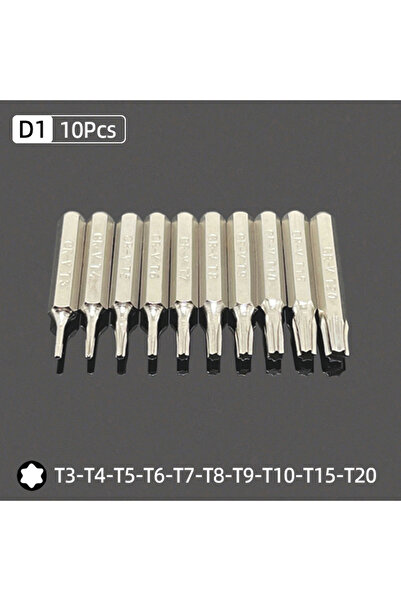 Choice15 مجموعة رؤوس مفكات دقيقة D1 مكونة من 10 قطع، مقاس 4 مم، تتضمن رؤوس مش...