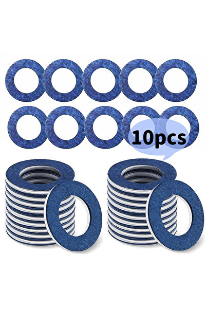 Choice4 ١٠ قطع من حشوات سدادة تصريف الزيت، حلقات مانعة للتسرب، حلقات حوض الزي...