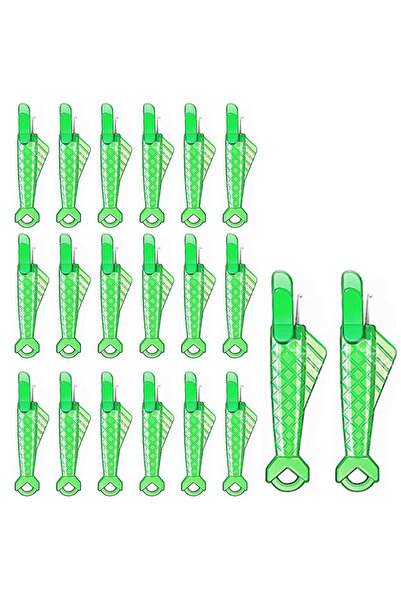 Choice6 مجموعة صغيرة من 20 قطعة خضراء اللون، أداة صغيرة أوتوماتيكية لضمّ الخي...