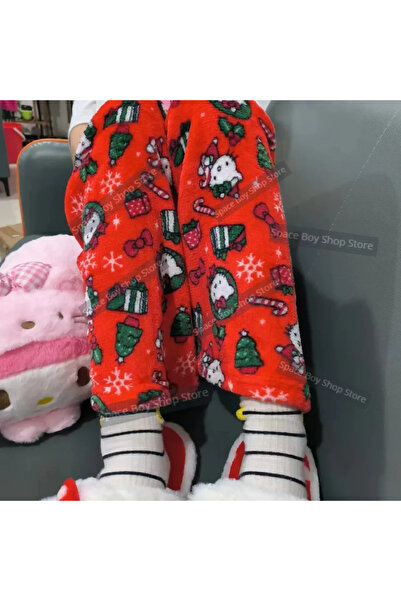 Choice18 بنطال بيجاما سميك من Bandai M shengdan se بتصميم هيلو كيتي، مصنوع من...