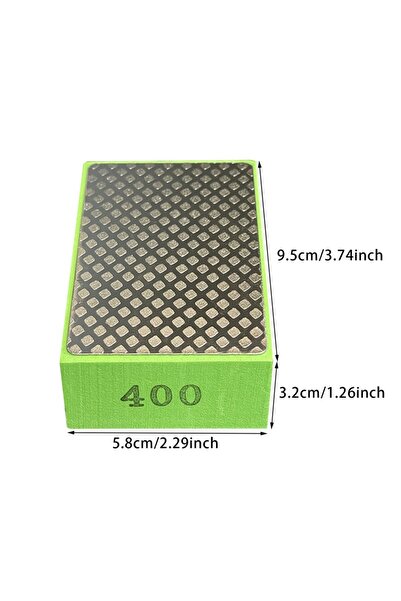 choice2 وسادات تلميع يدوية ماسية خضراء بشبكة 400، مناسبة للبلاط والزجاج والحج...