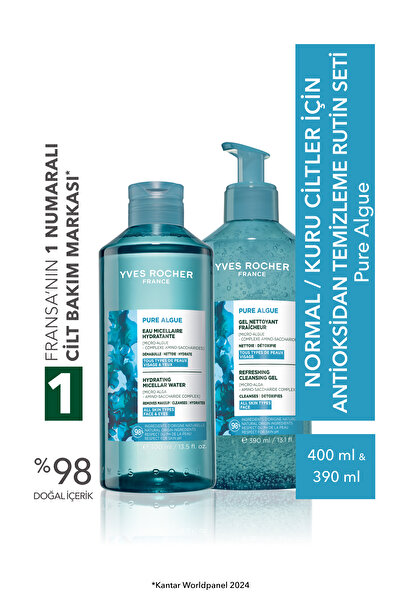 Yves Rocher Normal ve Kuru Ciltler İçin Antioksidan Temizleme Rutin Seti -Pur...
